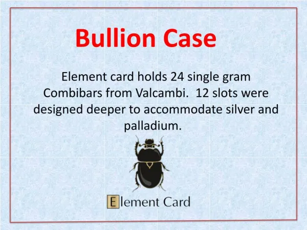 Best Valcambi Element Card
