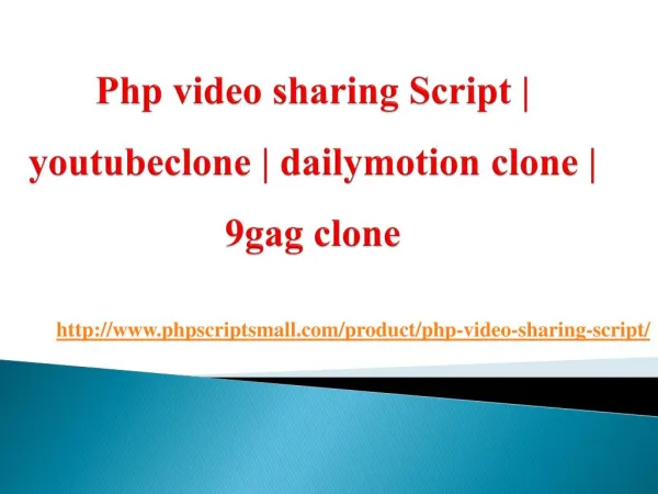 Php video sharing Script | youtube clone | dailymotion clone | 9gag clone