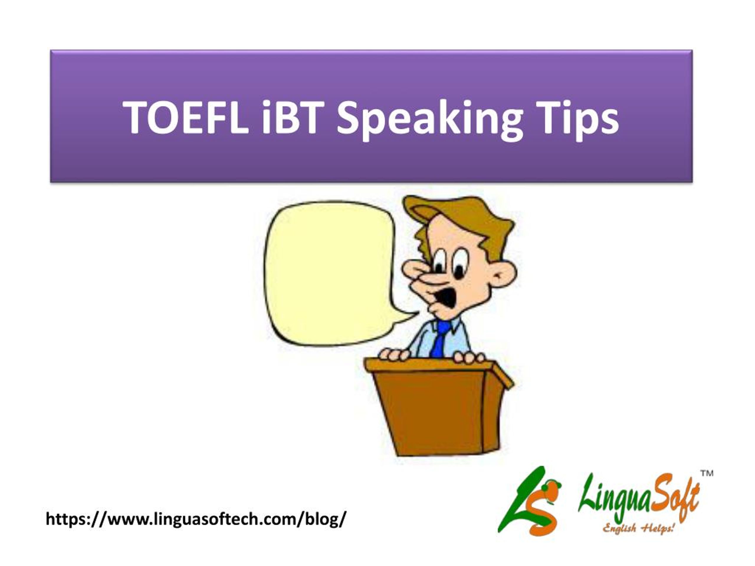 PPT - Toefl iBT speaking PowerPoint Presentation, free download - ID ...