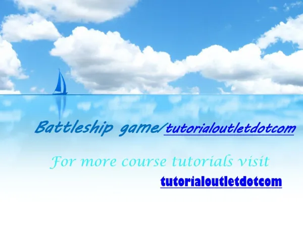 Battleship game/tutorialoutletdotcom