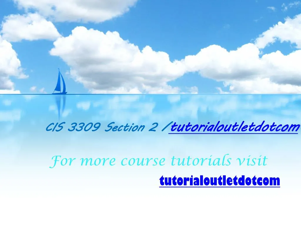 cis 3309 section 2 tutorialoutletdotcom