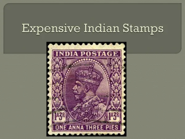 Expensive Indian Stamps