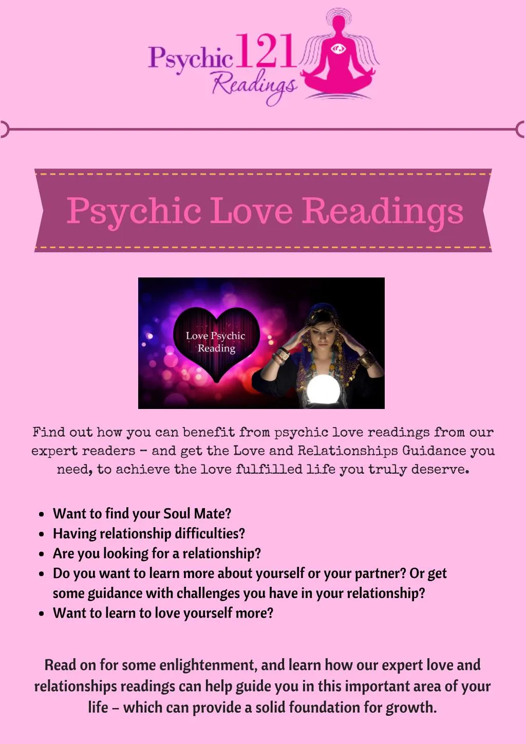 psychic love readings