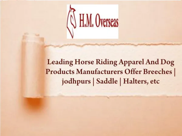 Horse Riding Jodhpurs Manufacturers