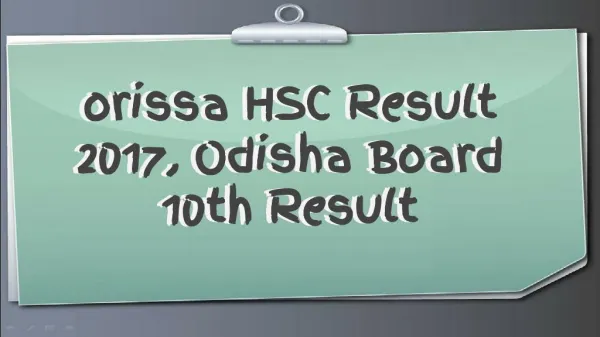 Orissa HSC Result 2017, Odisha Board 10th Result Releasing Soon
