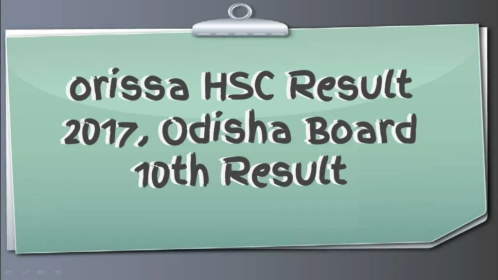 orissa hsc result 2017 odisha board 10th result