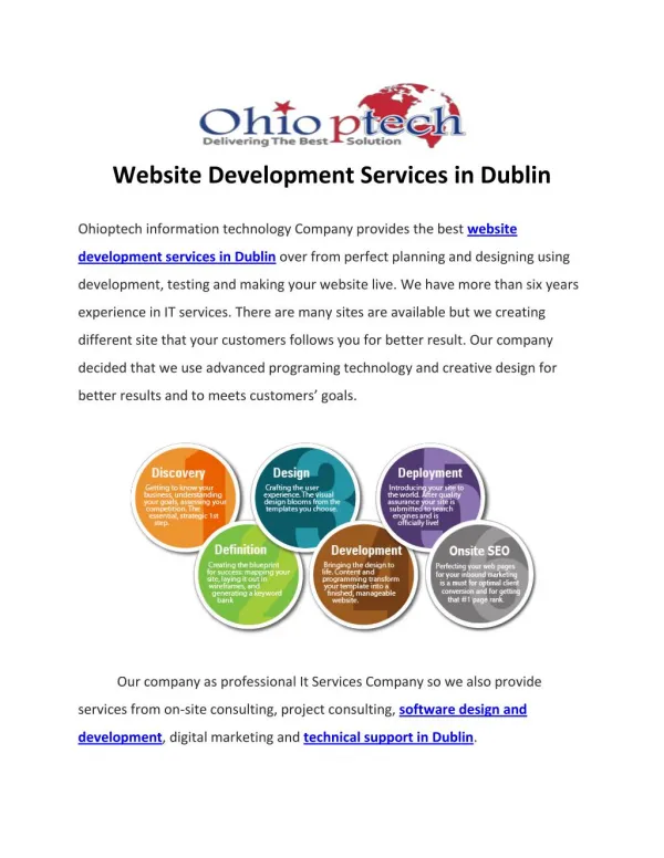 Website Development Services in Dublin