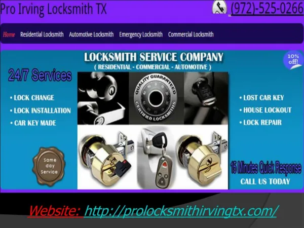 Residential Locksmith Irving TX