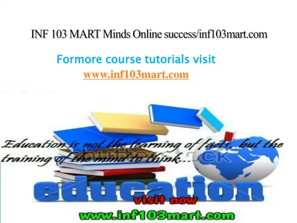 INF 103 MART Minds Online success/inf103mart.com