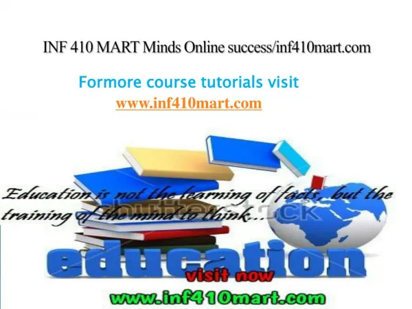 INF 410 MART Minds Online success/inf410mart.com