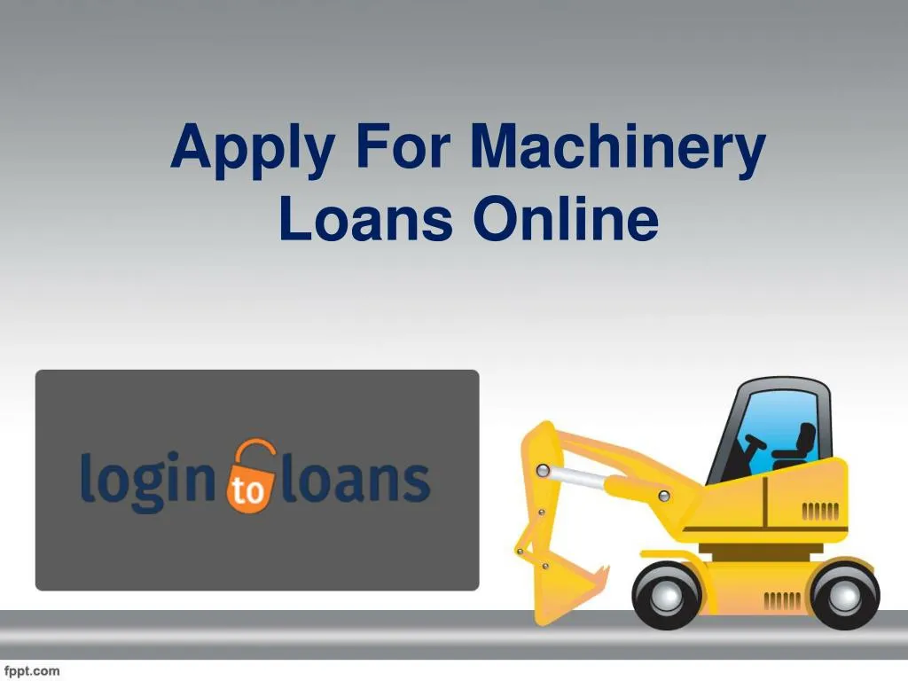 apply for machinery loans online