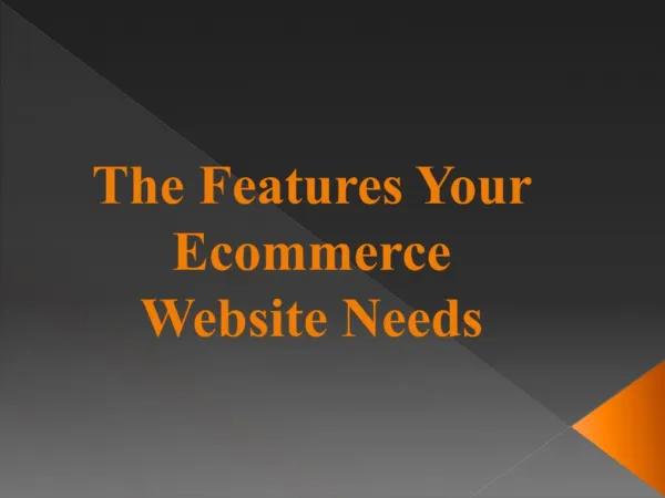The Features Your Ecommerce Website Needs