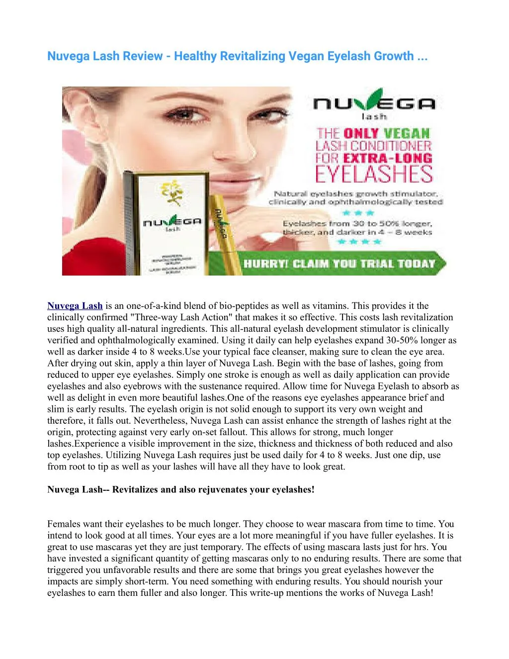 nuvega lash review healthy revitalizing vegan