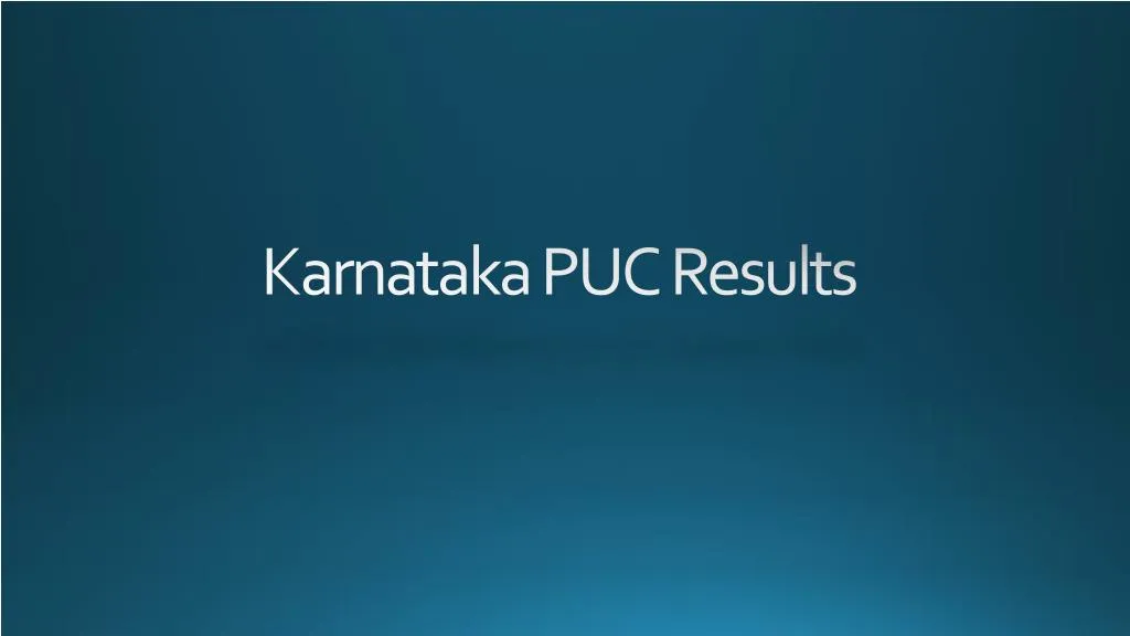 karnataka puc results