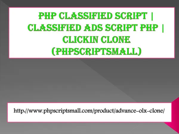 Php classified script | classified ads script php | Clickin Clone