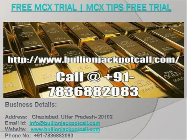 Free Mcx Trial | Mcx Tips Free Trial