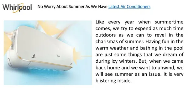 Significance of An Air Conditioner in the Summer Season