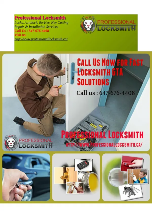 Professional Locksmith Repair Services