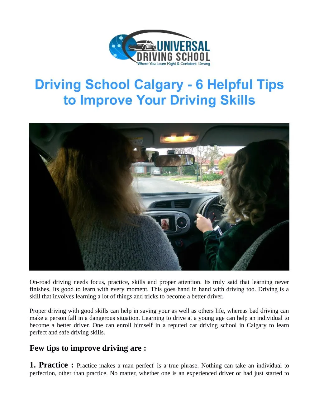 driving school calgary 6 helpful tips to improve