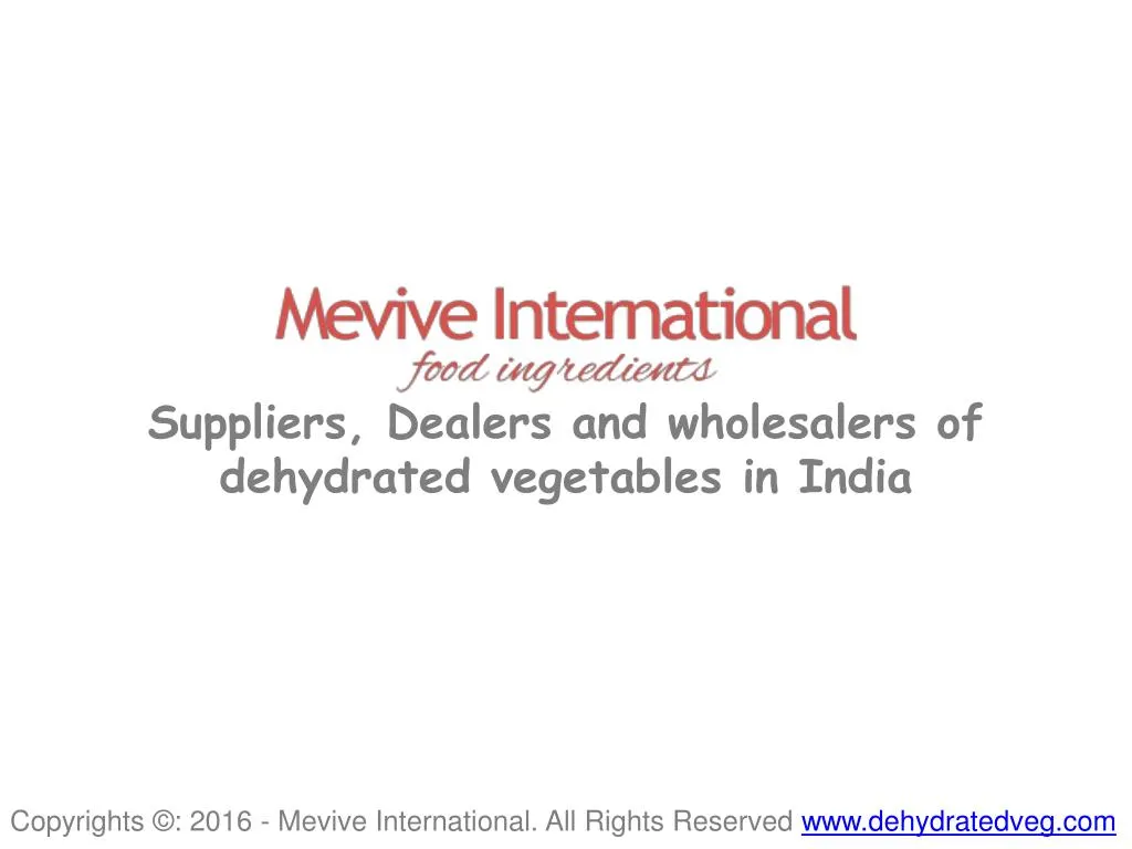 suppliers dealers and wholesalers of dehydrated