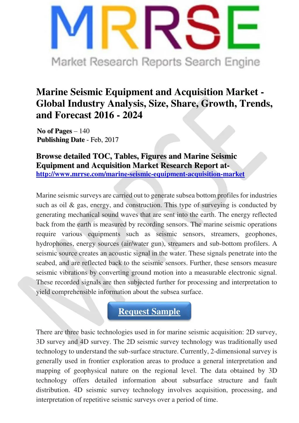 marine seismic equipment and acquisition market