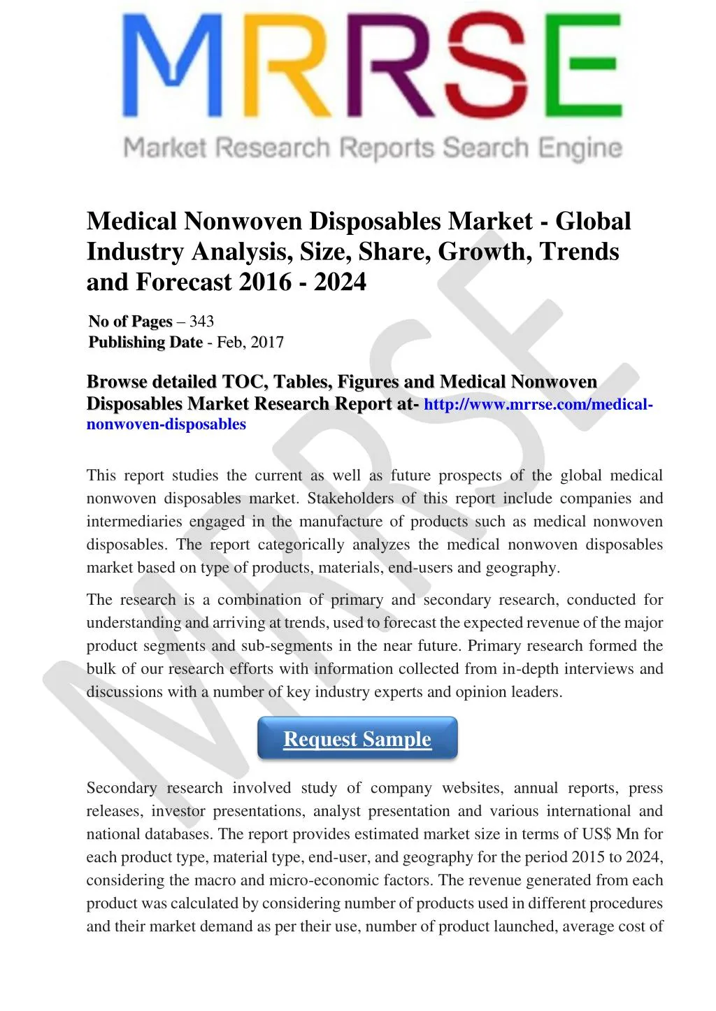 medical nonwoven disposables market global