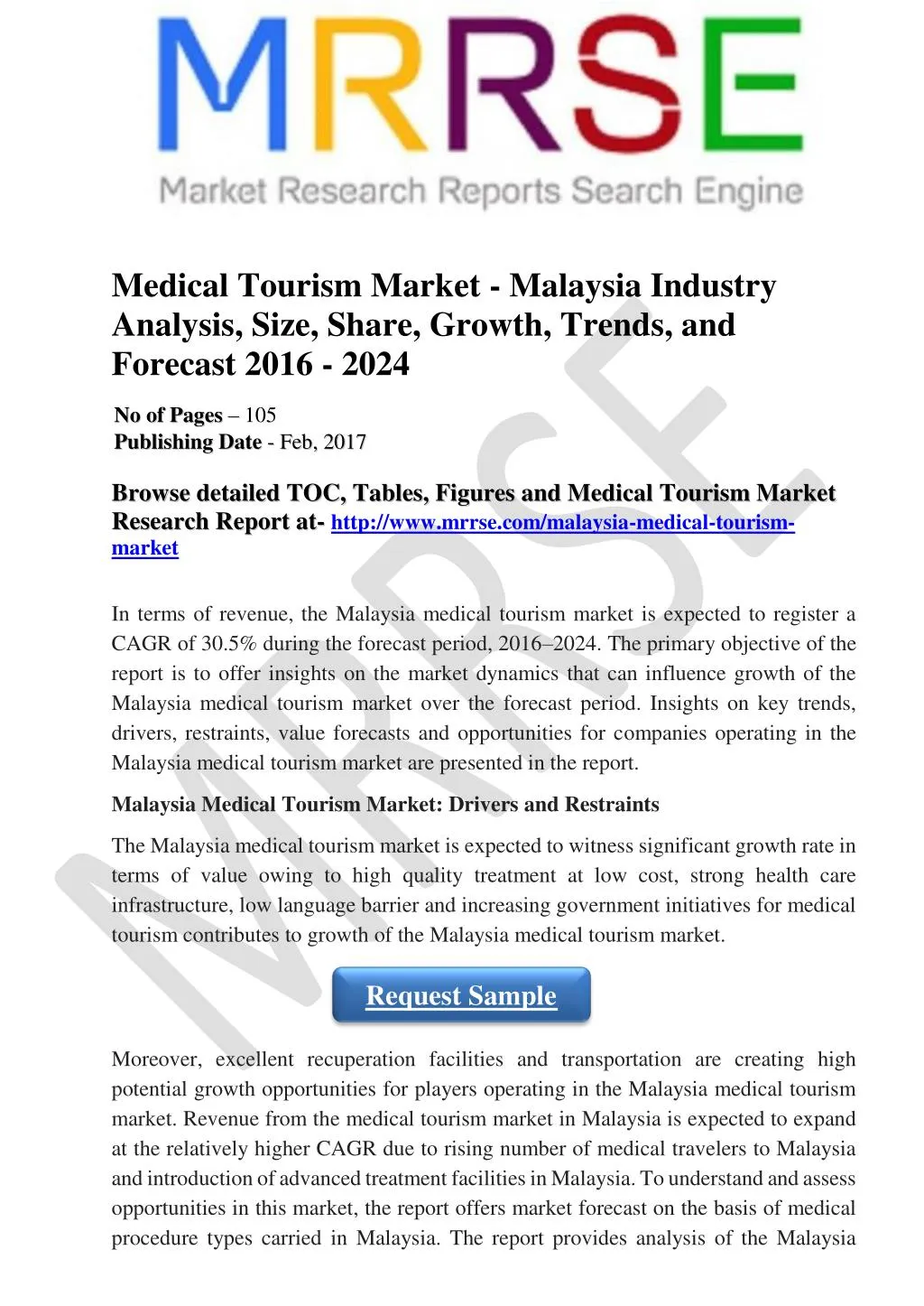 medical tourism market malaysia industry analysis