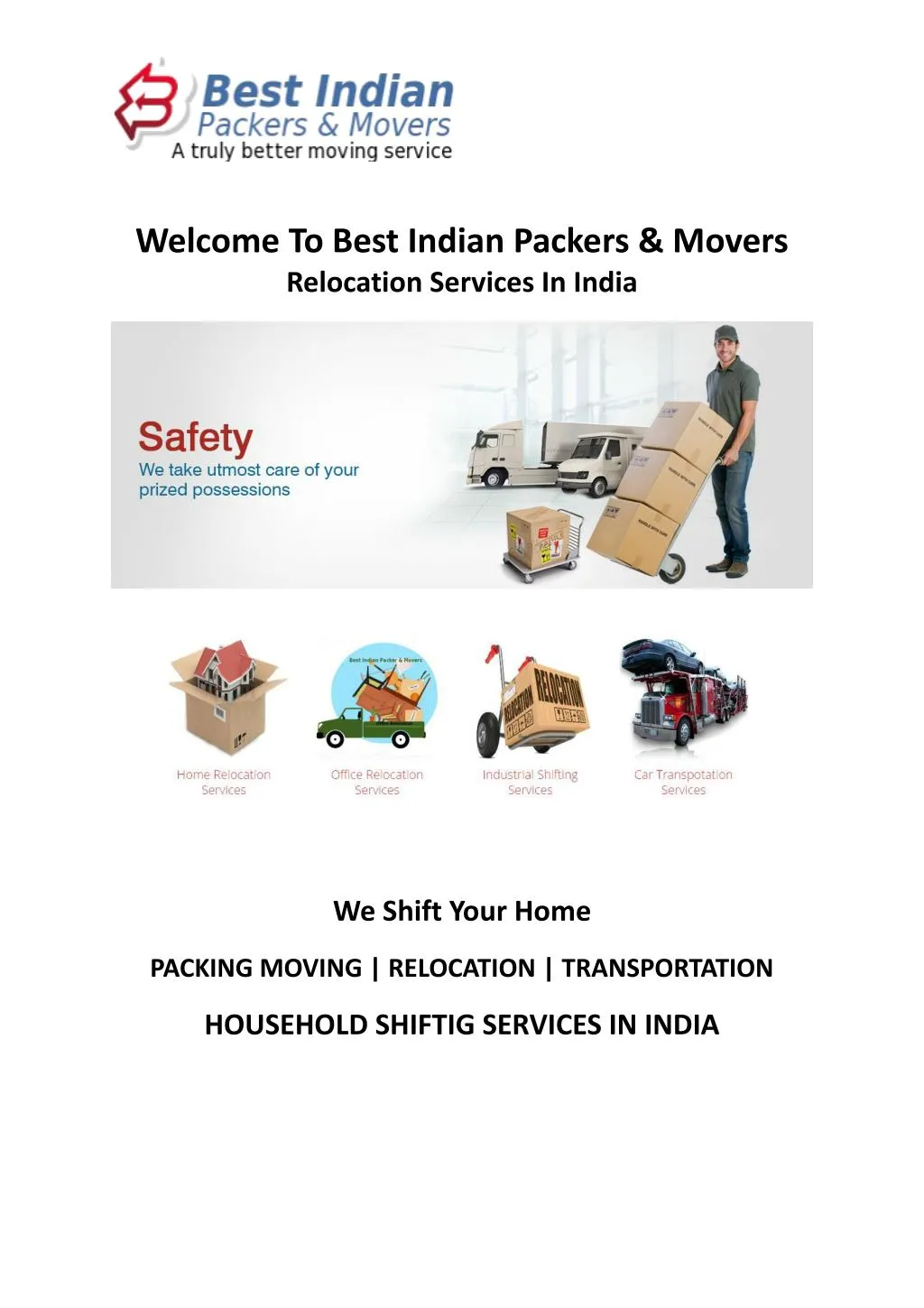 welcome to best indian packers movers relocation