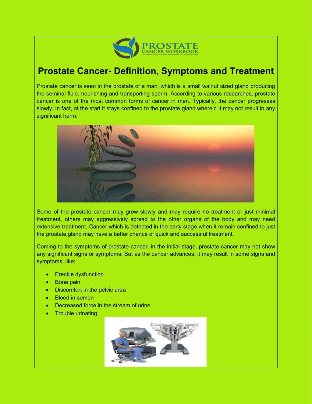 prostate cancer definition symptoms and treatment