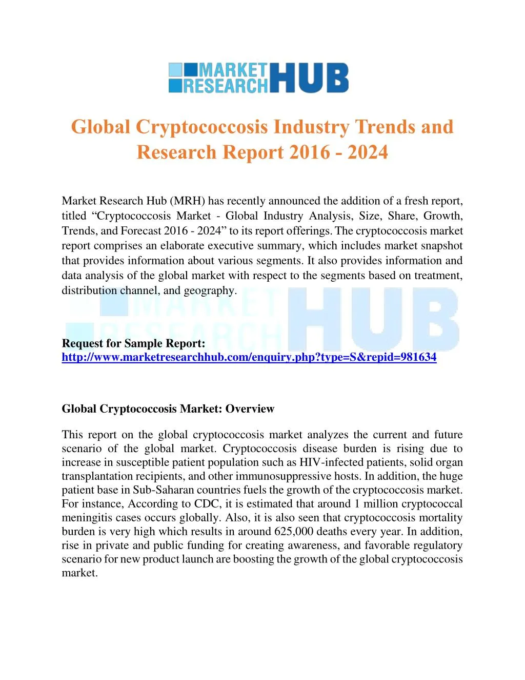 global cryptococcosis industry trends