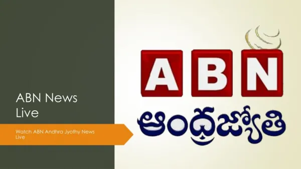 Watch ABN News Live | Andhra Jyothi Telugu News Channel