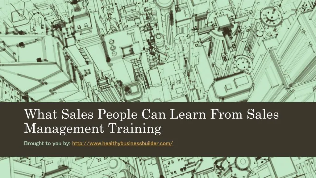 what sales people can learn from sales management training