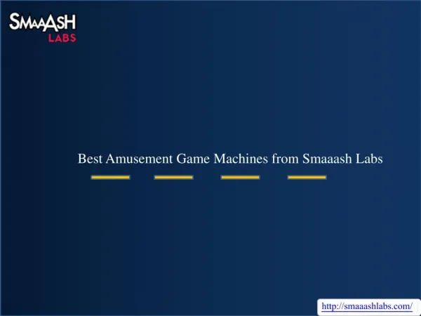 Best Amusement Game Machines from Smaaash Labs