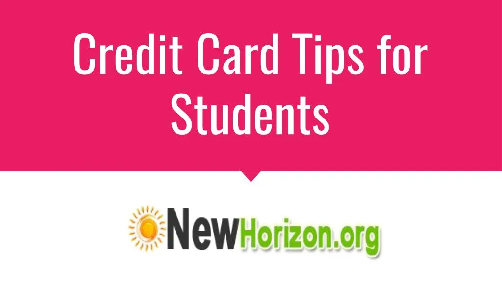 credit card tips for students