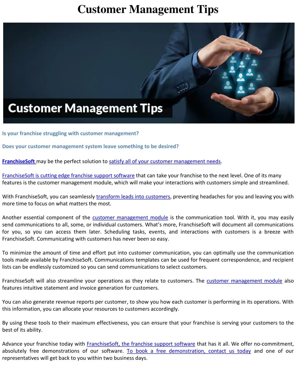 customer management tips
