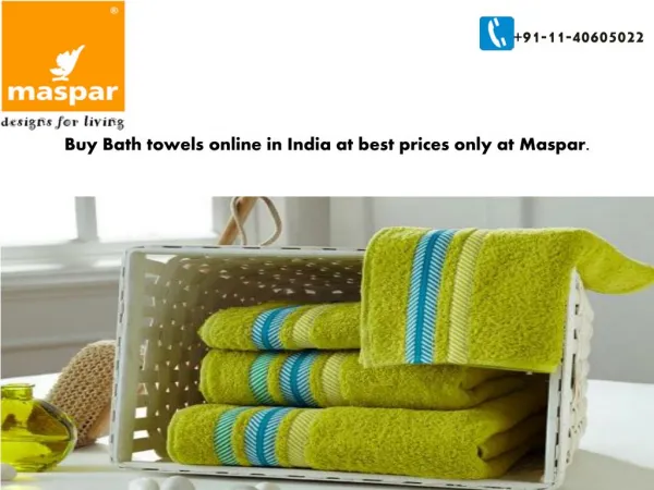 Visit Maspar For Bath Towels Online Shopping