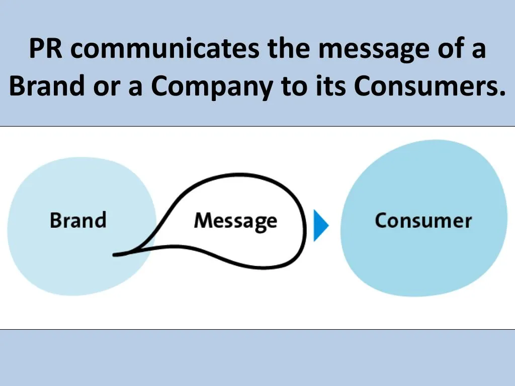 pr communicates the message of a brand