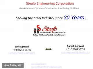 Rolling Mill Exporters, Rolling Mill Manufacturer - Steefo