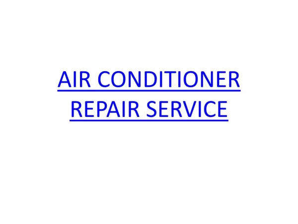 AC Repair service