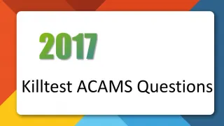 ACAMS CAMS Study Guide - slide 1