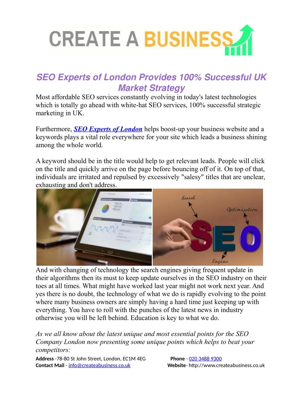 seo experts of london provides 100 successful