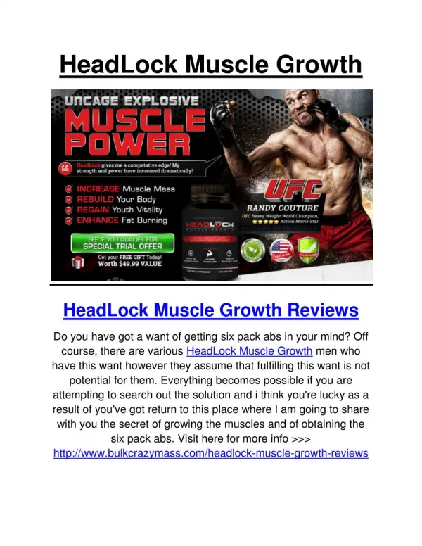 HeadLock Muscle Growth