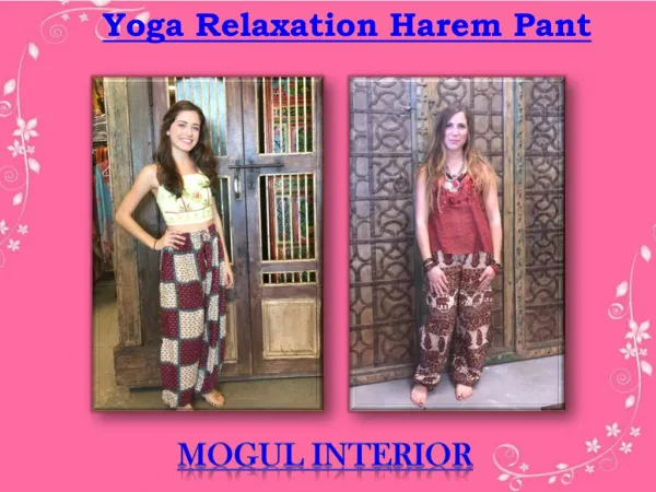 Yoga Relaxation Harem Pant