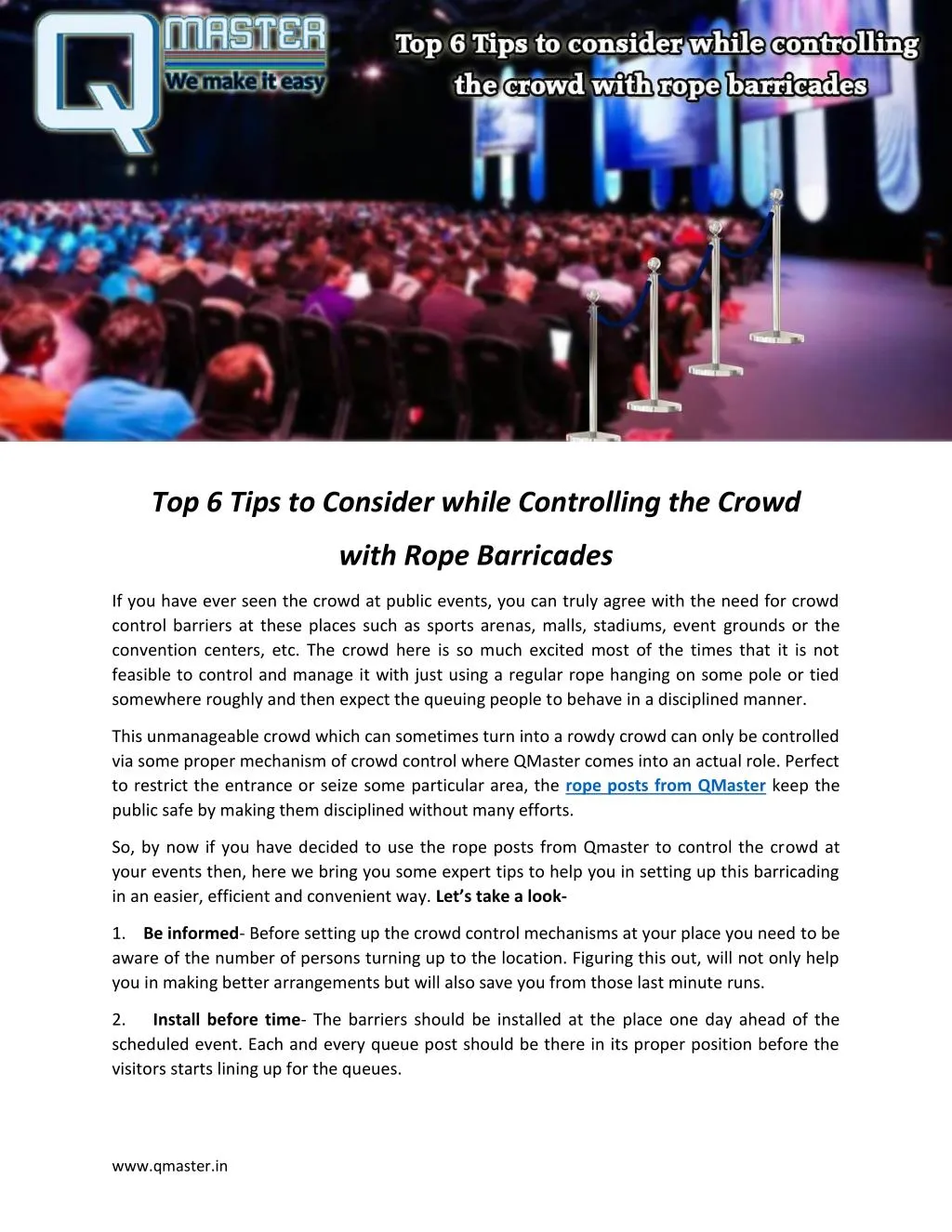 top 6 tips to consider while controlling the crowd