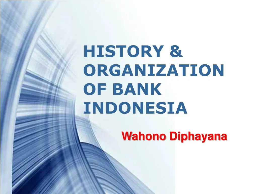history organization of bank indonesia