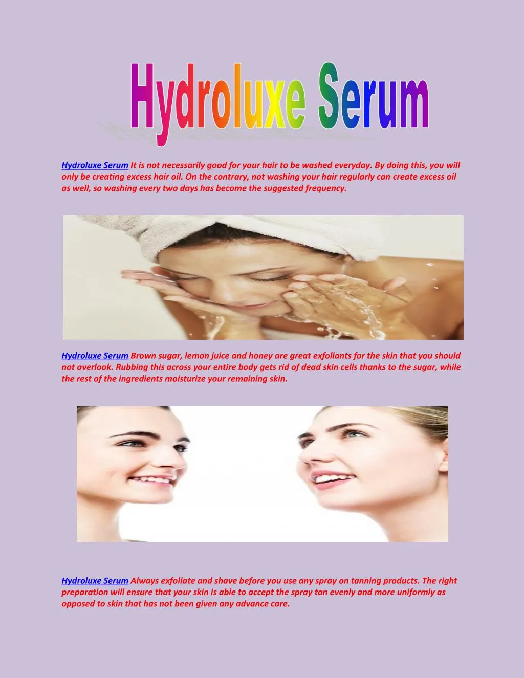 hydroluxe serum it is not necessarily good