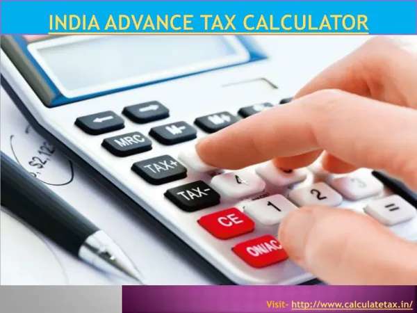 India advance tax calculator