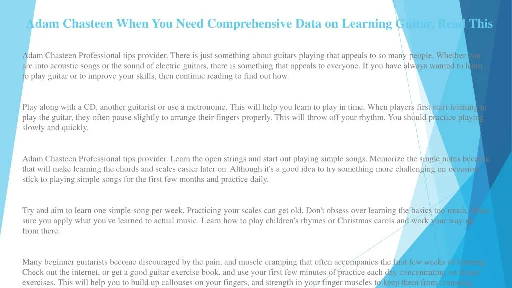 adam chasteen when you need comprehensive data on learning guitar read this