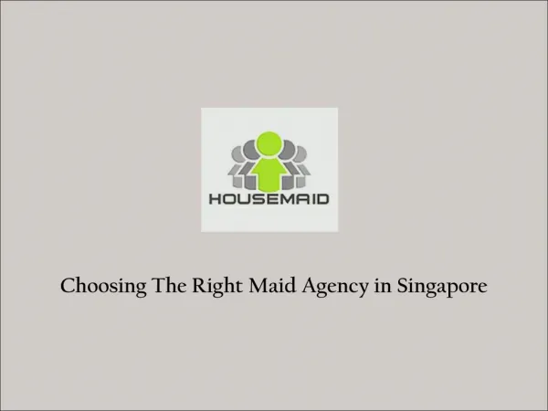 Filipino Maids Singapore