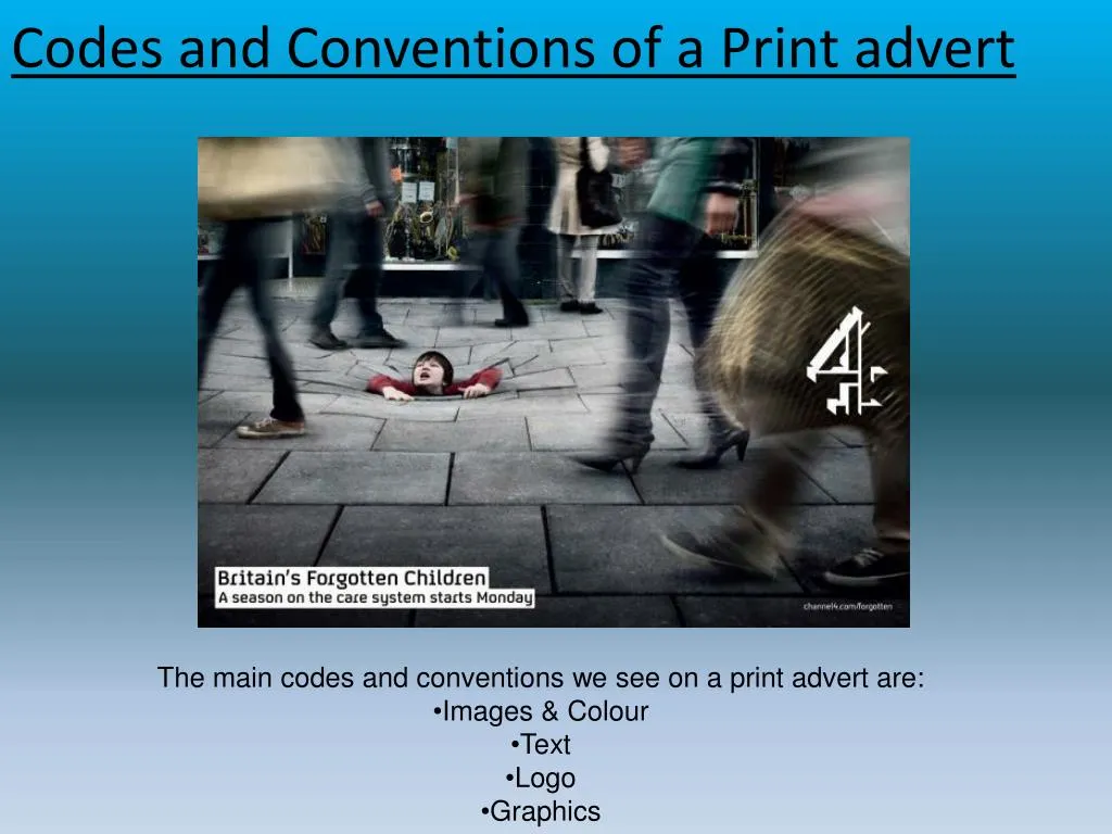 codes and conventions of a print advert